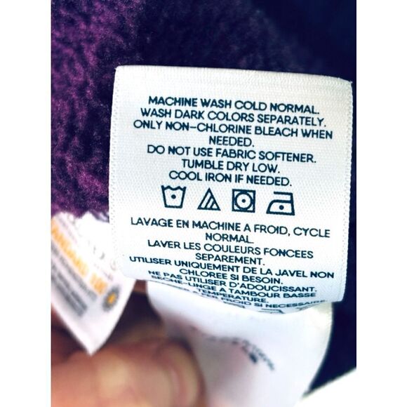 Lands’ End Women’s Size XS Heathered Purple Cowl Neck Fleece Pullover Sweater - Picture 13 of 13